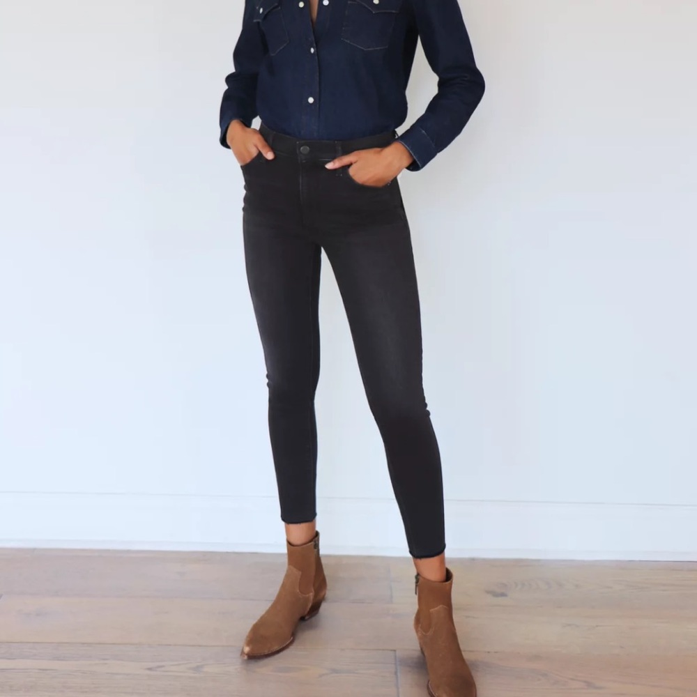 Denim Forum The Nico Mid Rise Skinny Crop